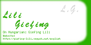 lili giefing business card